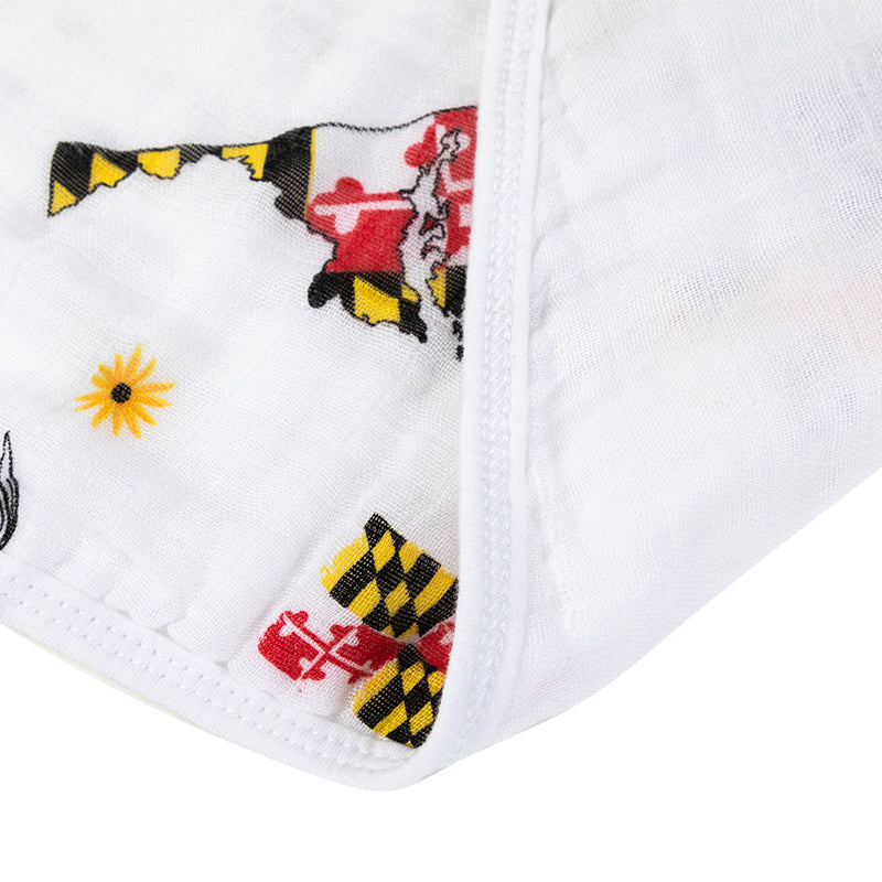 Maryland Baby Burp Cloth and Bib 2 in 1 Absorbent and Gentle on Newborn Skin