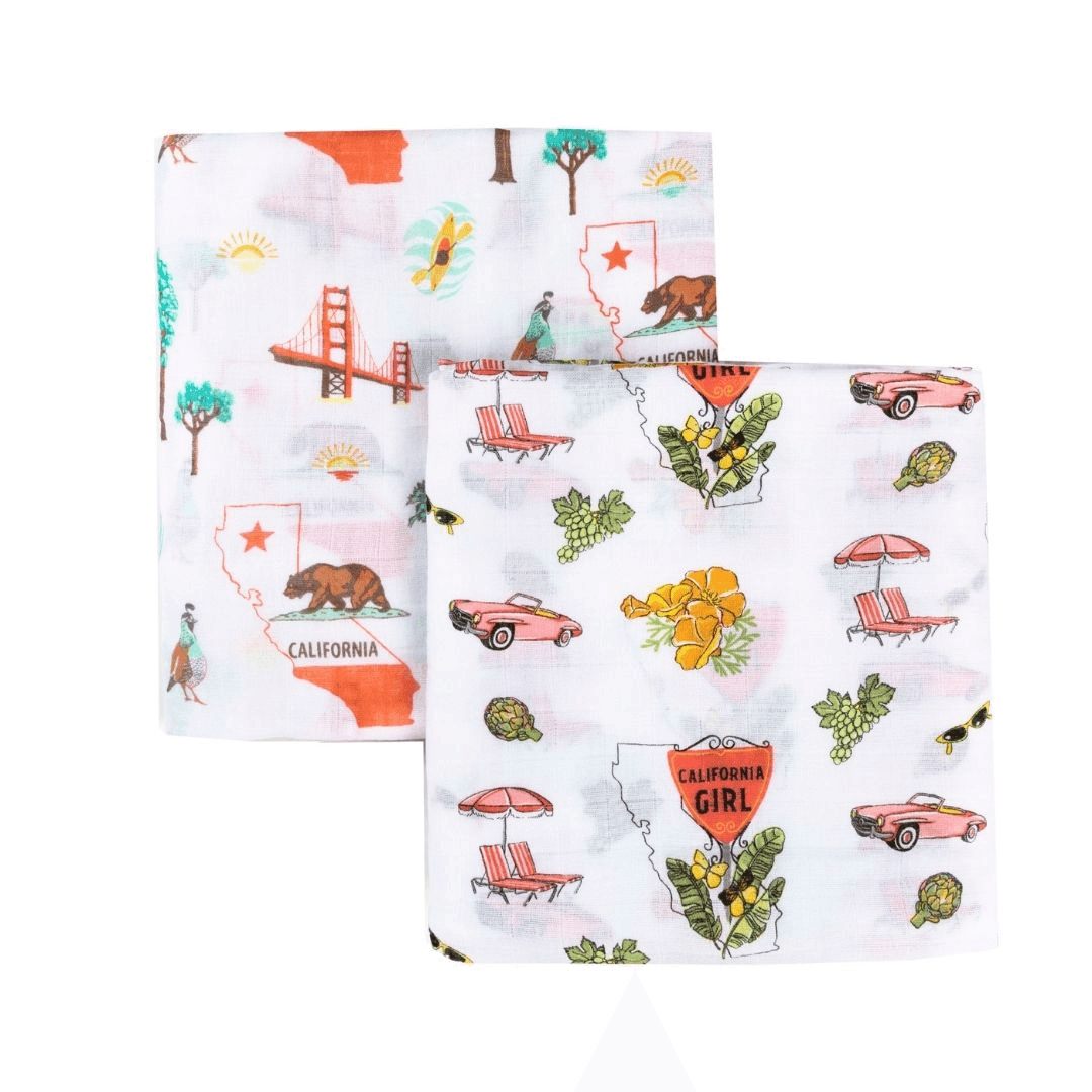 California-themed Baby Swaddle Blankets, Onesies, Pajamas, Burp Cloths, Bibs, and Gifts - Little Hometown