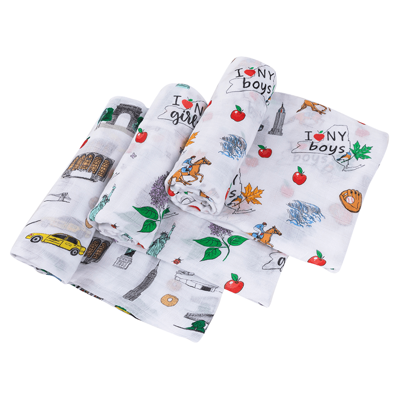 New York-themed Baby Swaddle Blankets, Onesies, Pajamas, Burp Cloths ...