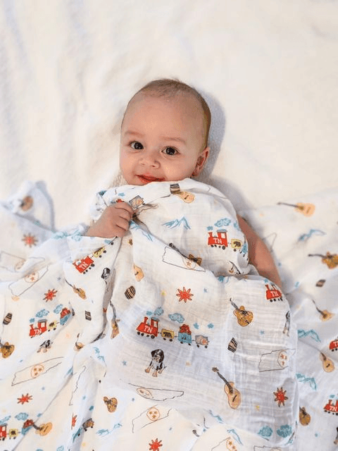 Tennessee-themed Baby Swaddle Blankets, Onesies, Pajamas, Burp Cloths, Bibs, and Gifts - Little Hometown