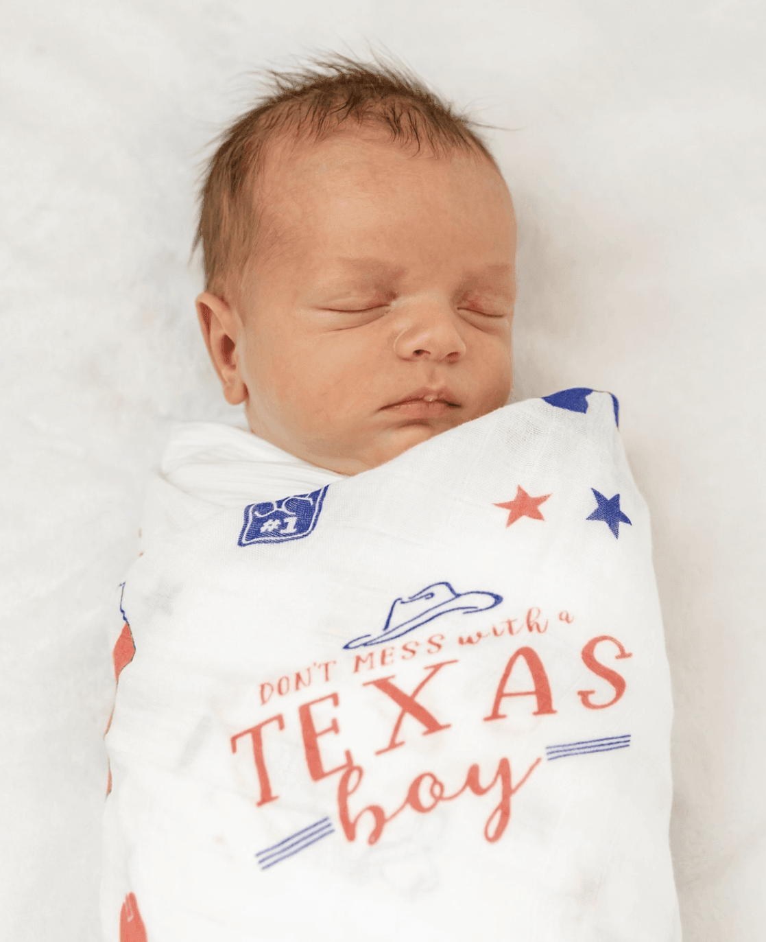 Texas-themed Baby Swaddle Blankets, Onesies, Pajamas, Burp Cloths, Bibs, and Gifts - Little Hometown