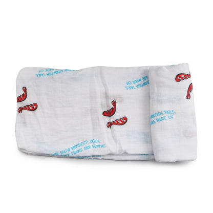 Louisiana Baby Boy Baby Muslin Swaddle Receiving Blanket Extra Large 47 x 47