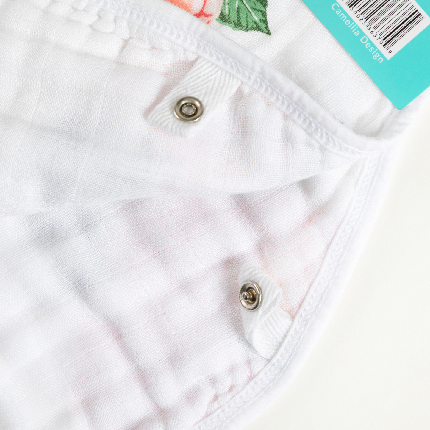 Camellia Baby Burp Cloth and Bib 2 in 1  Soft Bamboo Organic Cotton Combo