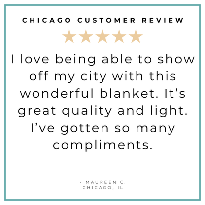 Gift Set: Chicago Baby Muslin Swaddle Blanket and Burp Cloth/Bib Combo Baby Shower Essential for Newborn