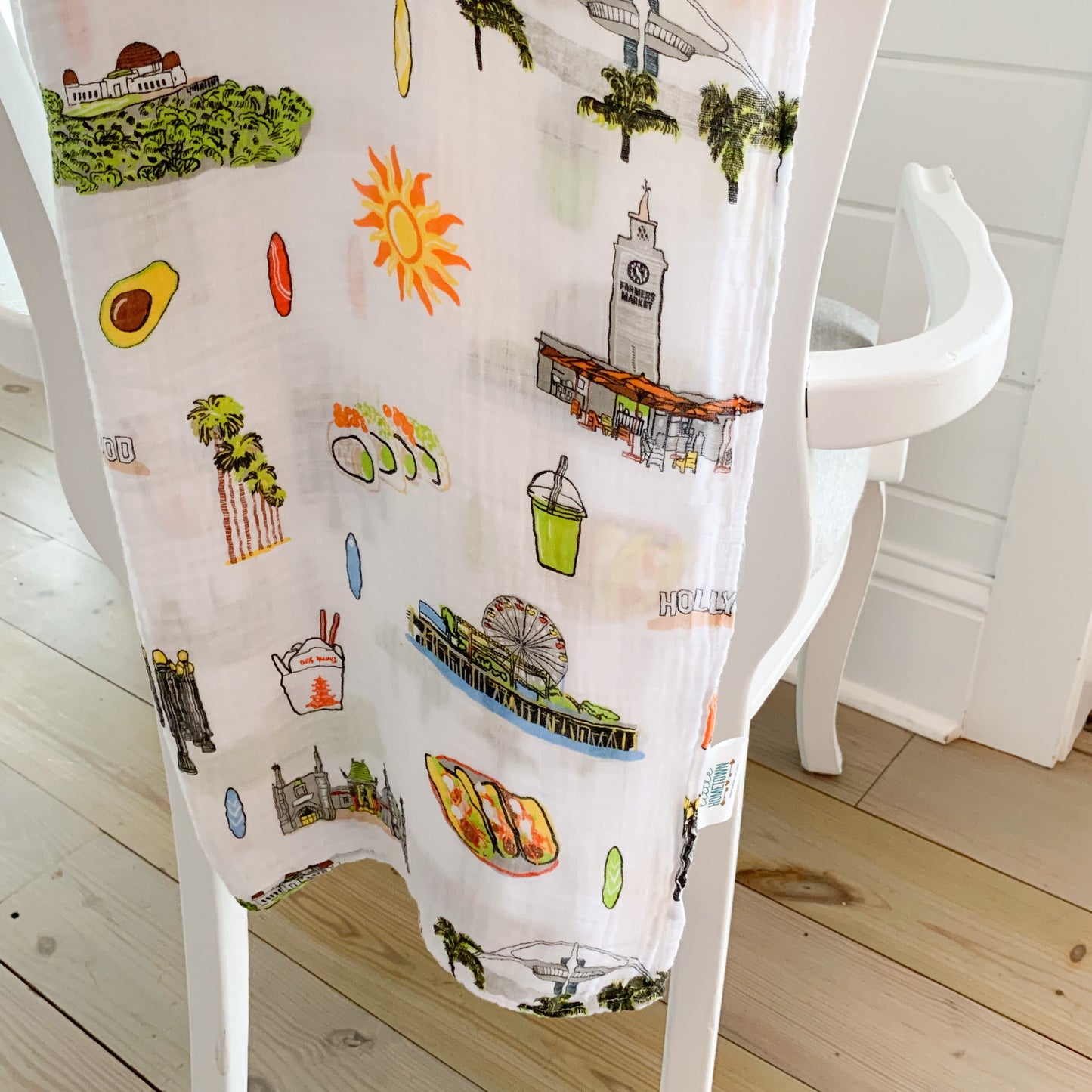 Los Angeles Baby Muslin Swaddle Receiving Blanket Perfect Baby Shower Essential