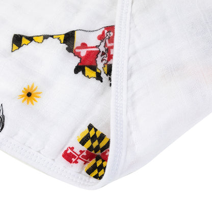 Maryland Baby Burp Cloth and Bib 2 in 1  Absorbent and Gentle on Newborn Skin