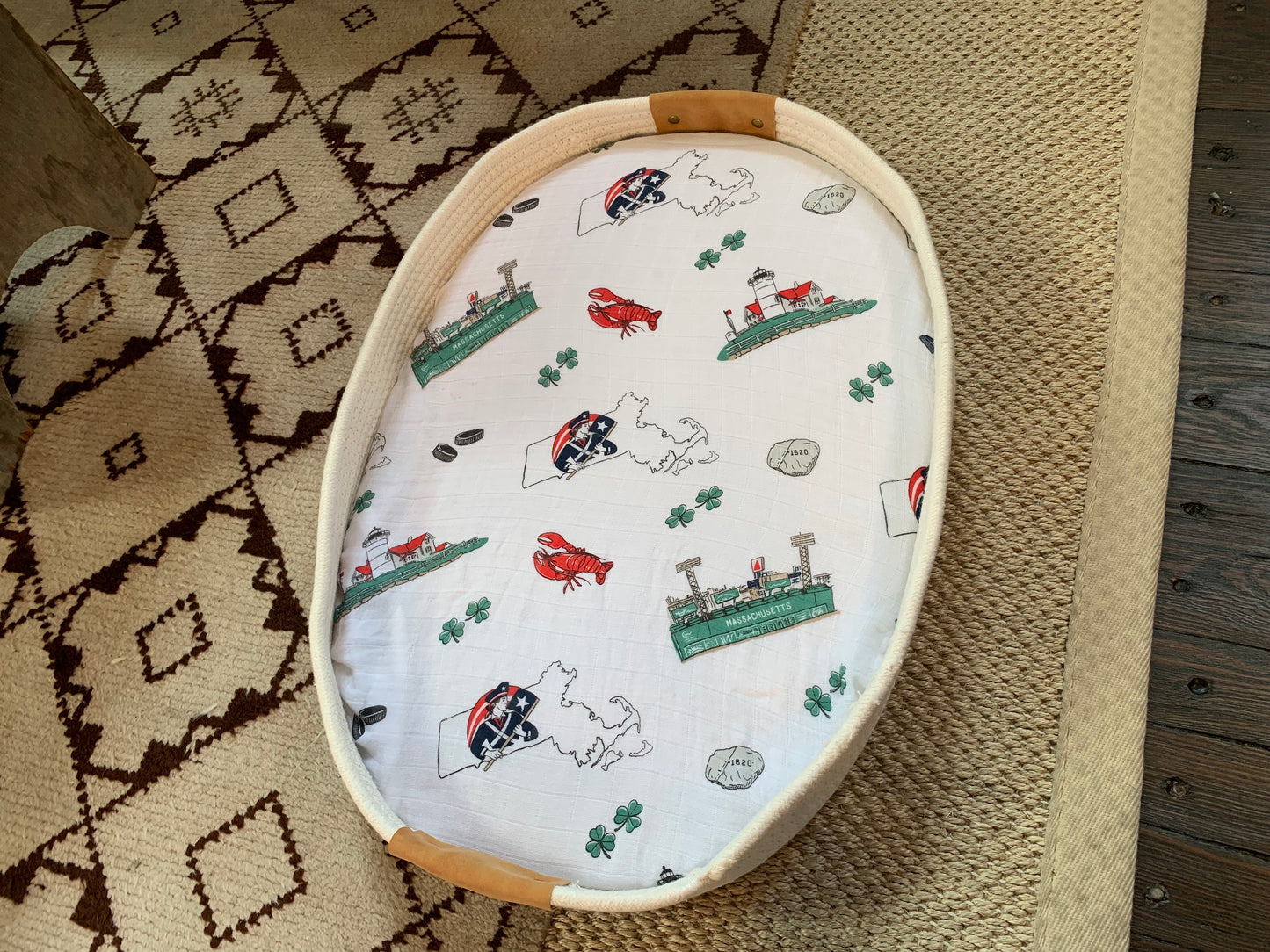 Massachusetts Baby Muslin Swaddle Receiving Blanket Extra Large 47 x 47