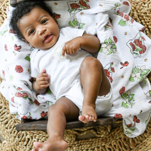 Ohio Baby Muslin Swaddle Receiving Blanket Breathable and Lightweight