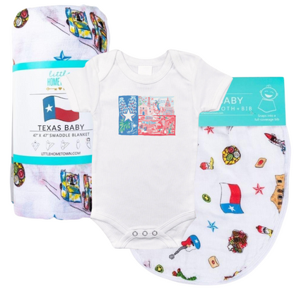 Texas Pride Baby Gift Bundle Newborn Essentials for Feeding and Comfort