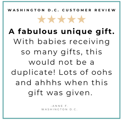 Gift Set: Washington D.C. Baby Muslin Swaddle Blanket and Burp Cloth/Bib Combo Baby Shower Essential for Newborn