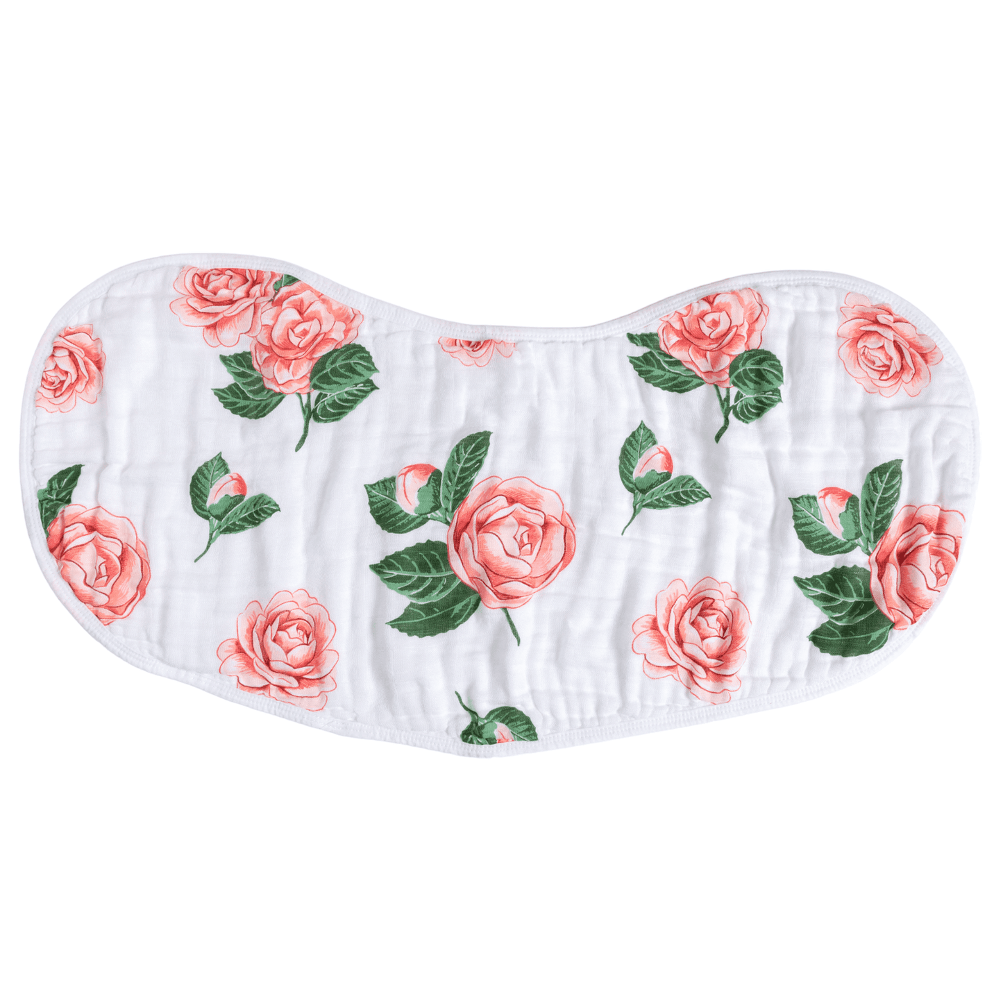 Camellia Baby Burp Cloth and Bib 2 in 1  Soft Bamboo Organic Cotton Combo