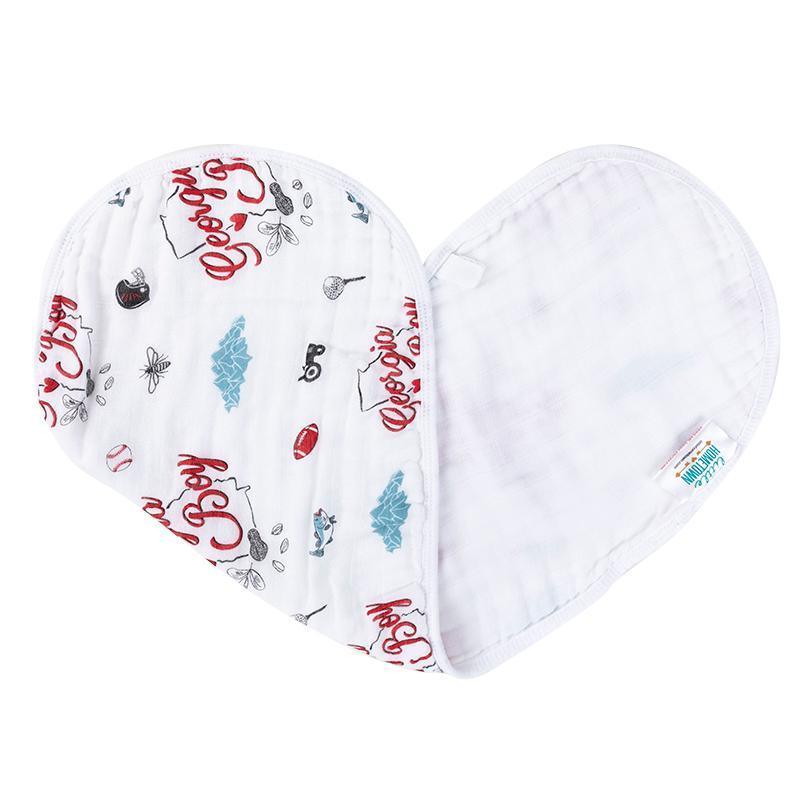 Georgia Baby Boy Burp Cloth and Bib 2 in 1  Breathable Bamboo Blend