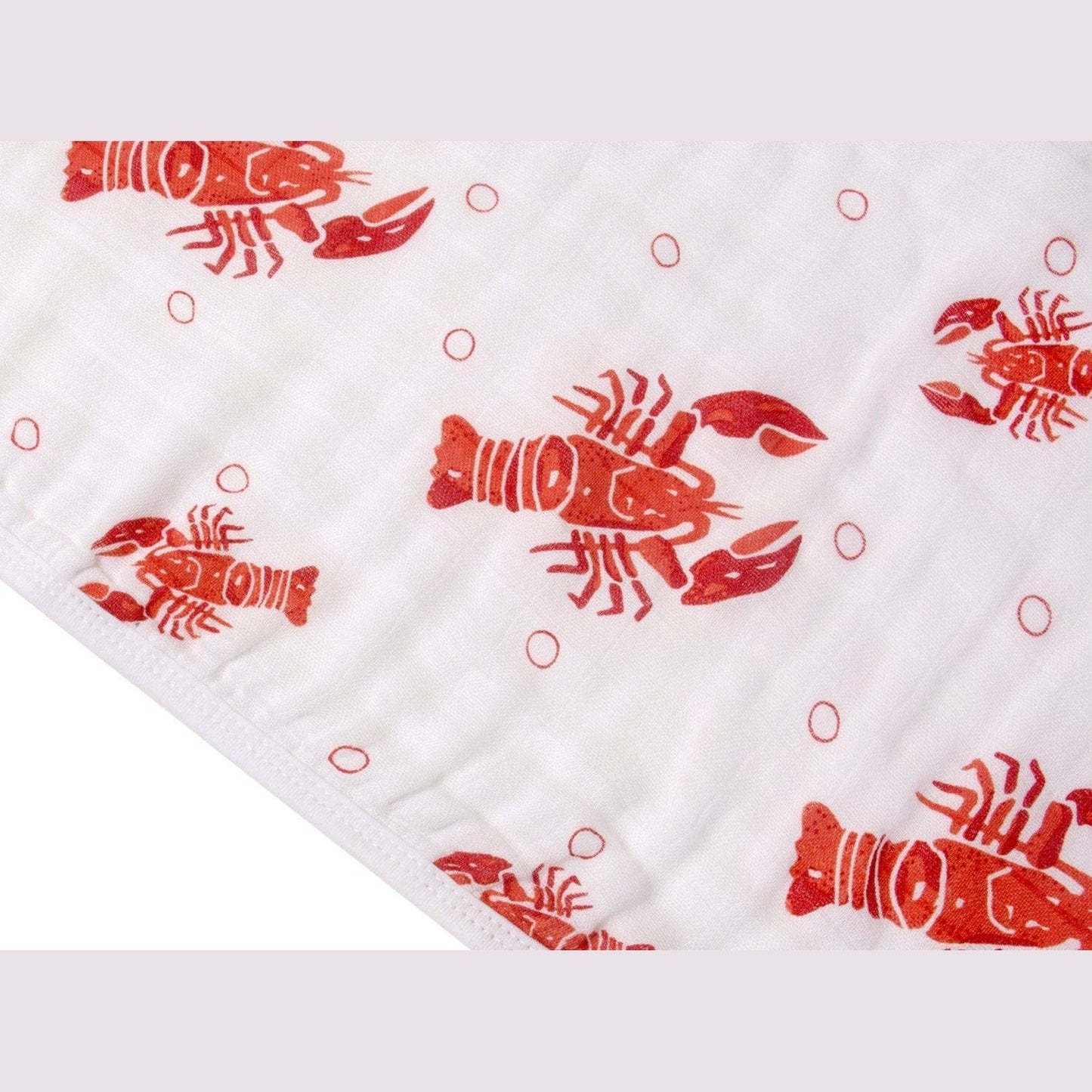 Heads Tails Crawfish Lobster Baby Burp Cloth and Bib 2 in 1  Everyday Feeding Essential
