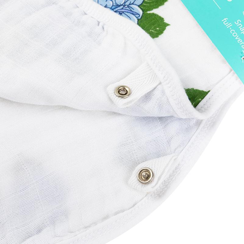 Gift Set: Hydrangeas Baby Muslin Swaddle Blanket and Burp Cloth/Bib Combo Newborn Essentials for Feeding and Comfort