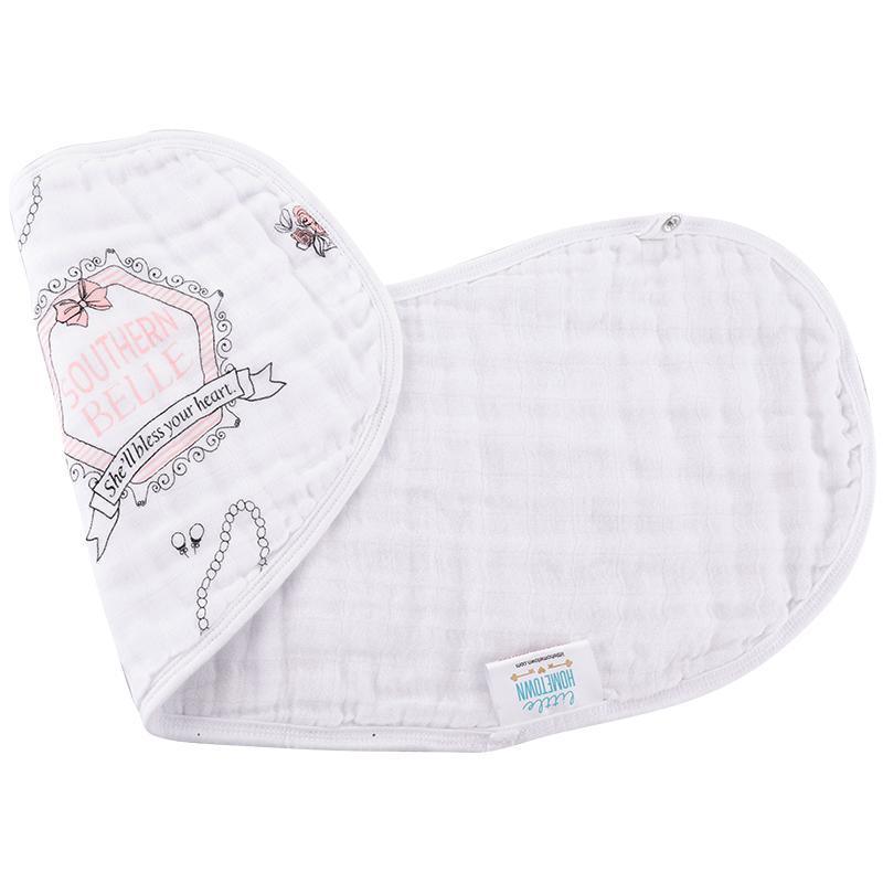 Southern Bell Baby Burp Cloth and Bib 2 in 1  Everyday Feeding Essential