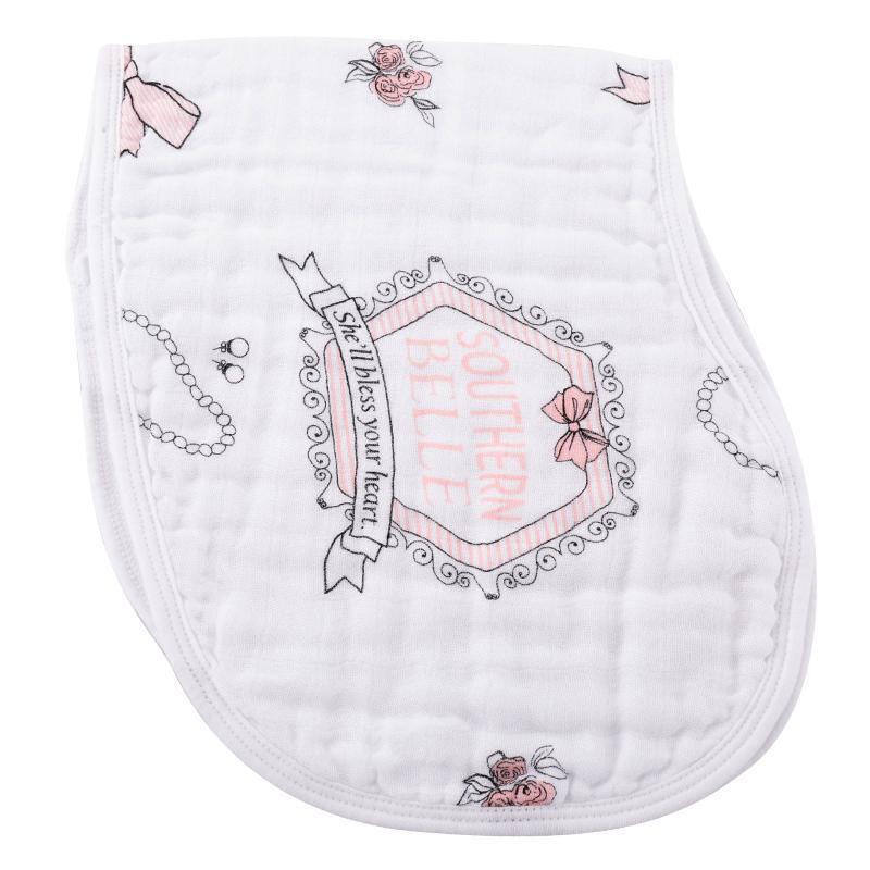 Southern Bell Baby Burp Cloth and Bib 2 in 1  Everyday Feeding Essential