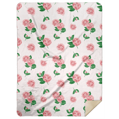 Camellia Plush Throw Blanket 60x80 Nostalgic Hometown Keepsake