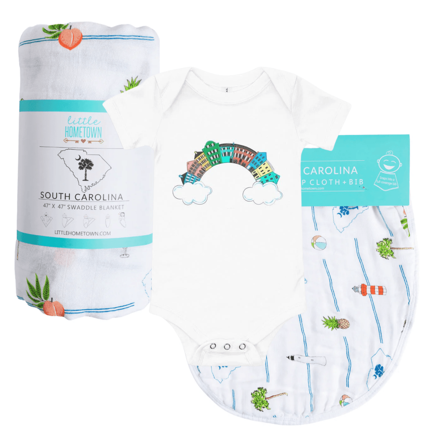 Charleston Rainbow – South Carolina – Baby Gift Bundle - Little Hometown