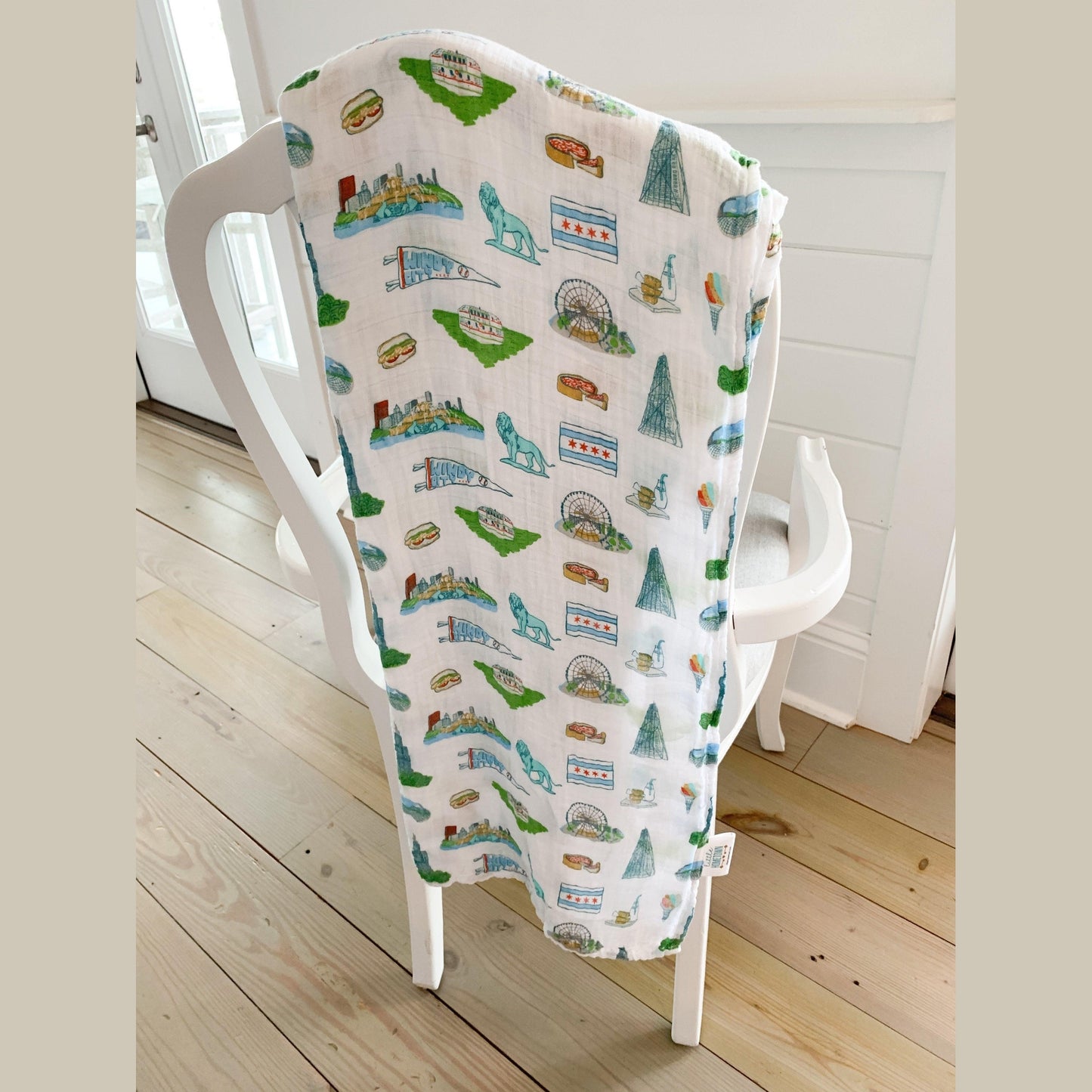 Chicago Baby Muslin Swaddle Blanket Perfect Baby Shower Essential
