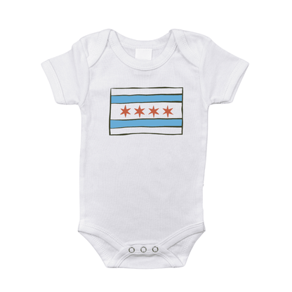 Chicago Flag Baby Onesie Everyday Newborn Outfit