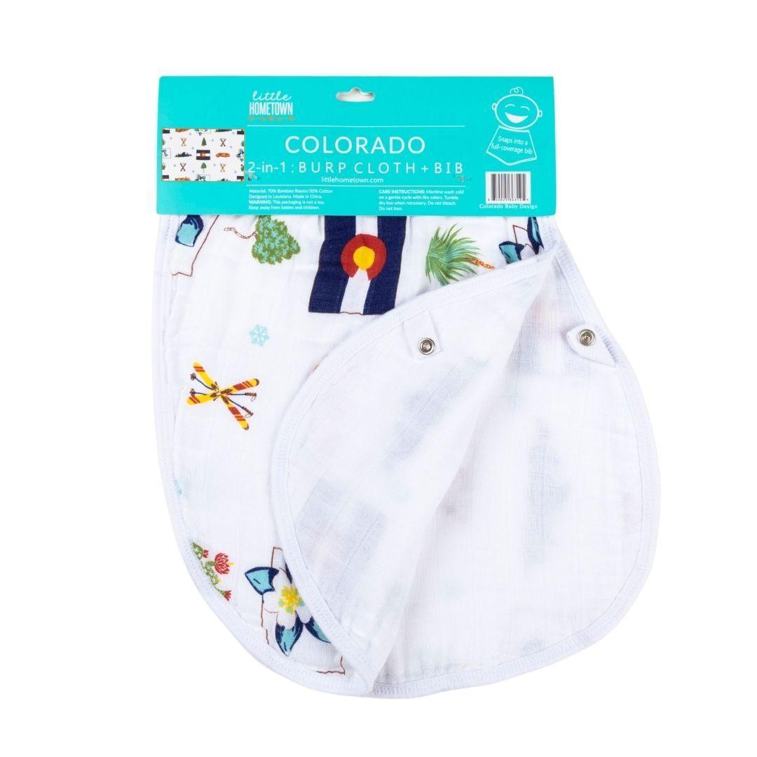 Colorado Baby Burp Cloth and Bib 2 in 1  Everyday Feeding Essential