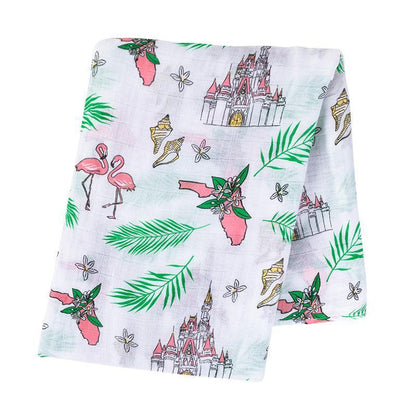 Florida Baby Muslin Swaddle Blanket (Floral) Breathable and Lightweight