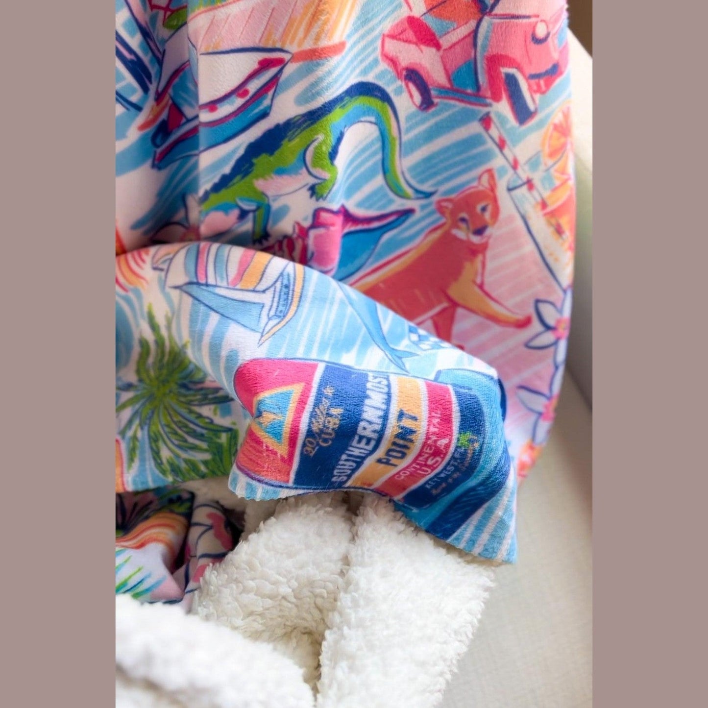 Florida (South) Plush Throw Blanket 60x80 - Little Hometown