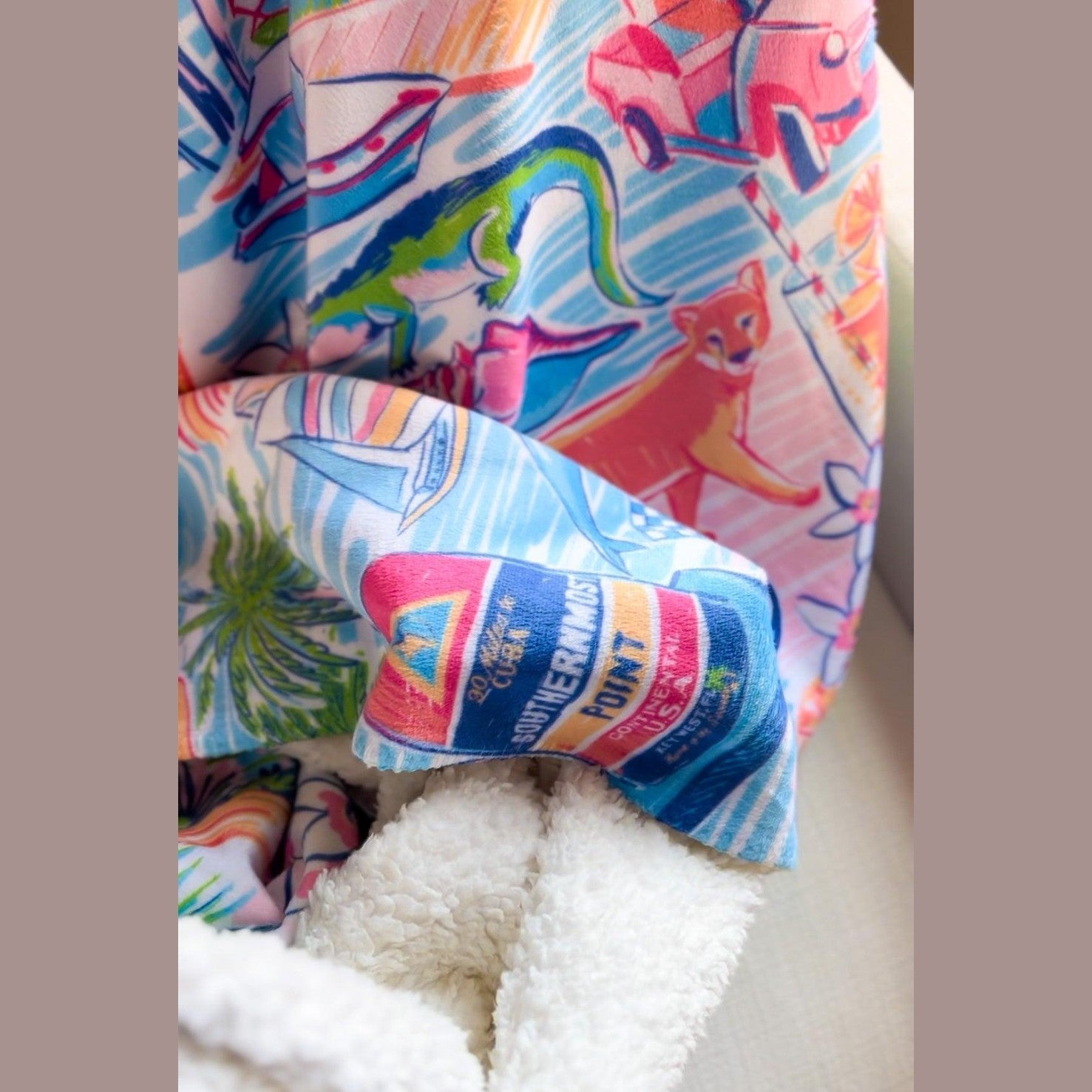 Florida (South) Plush Throw Blanket 60x80 - Little Hometown