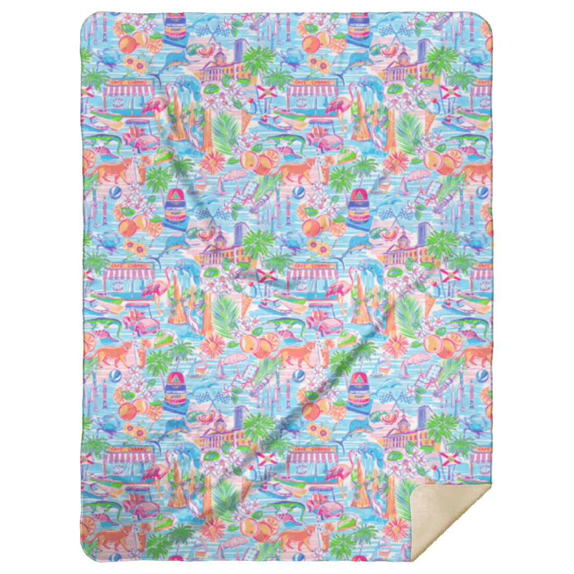 Florida (South) Plush Throw Blanket 60x80 - Little Hometown