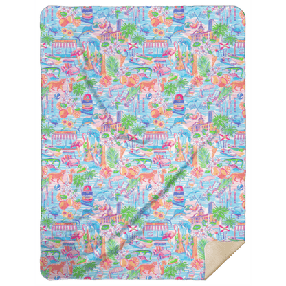 Florida (South) Plush Throw Blanket 60x80 - Little Hometown