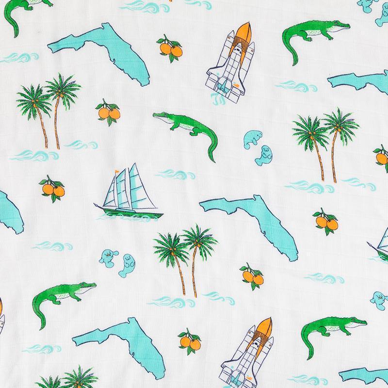 Florida Baby Muslin Swaddle Blanket Soft Bamboo Cotton Blend