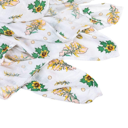Kentucky Baby (Floral) Muslin Swaddle Receiving Blanket Breathable and Lightweight