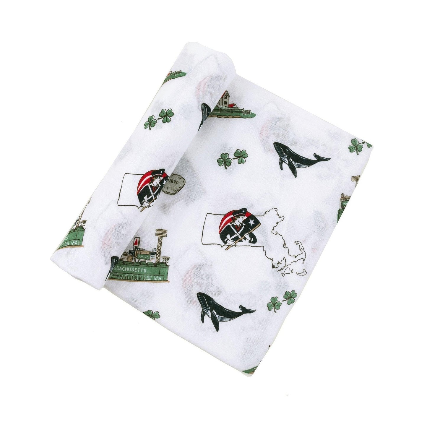 Massachusetts Baby Muslin Swaddle Receiving Blanket Extra Large 47 x 47
