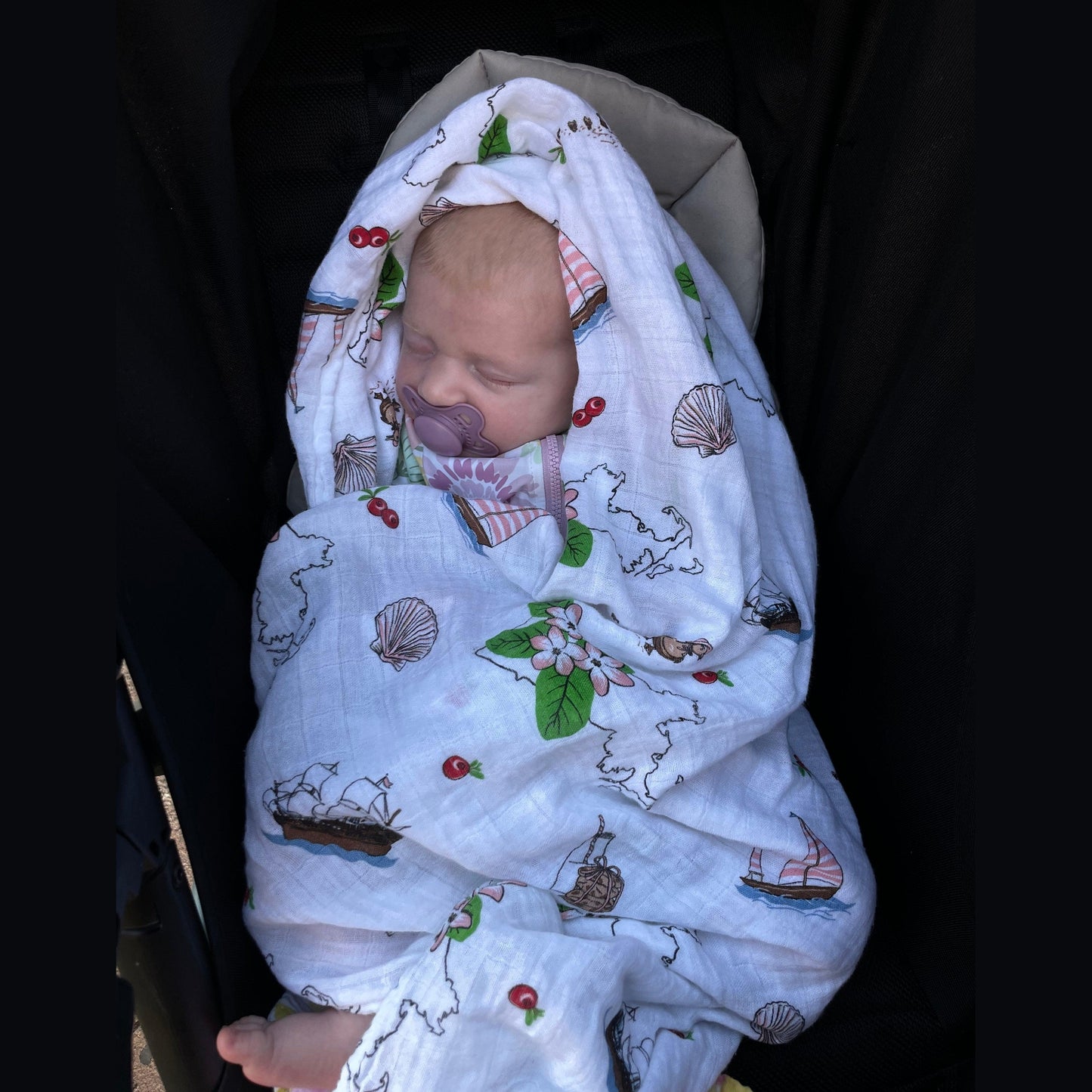 Massachusetts Baby Muslin Swaddle Receiving Blanket Extra Large 47 x 47