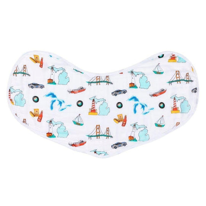 Michigan Baby Burp Cloth and Bib 2 in 1  Everyday Feeding Essential