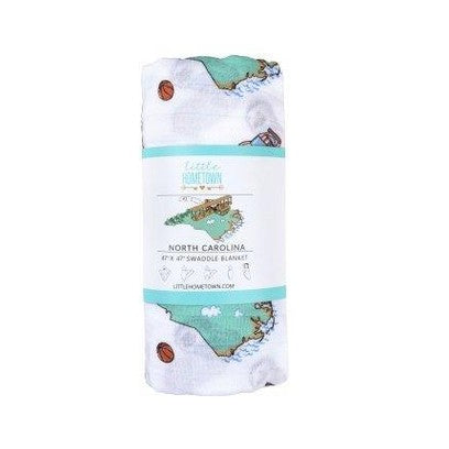 North Carolina Baby Muslin Swaddle Receiving Blanket Extra Large 47 x 47