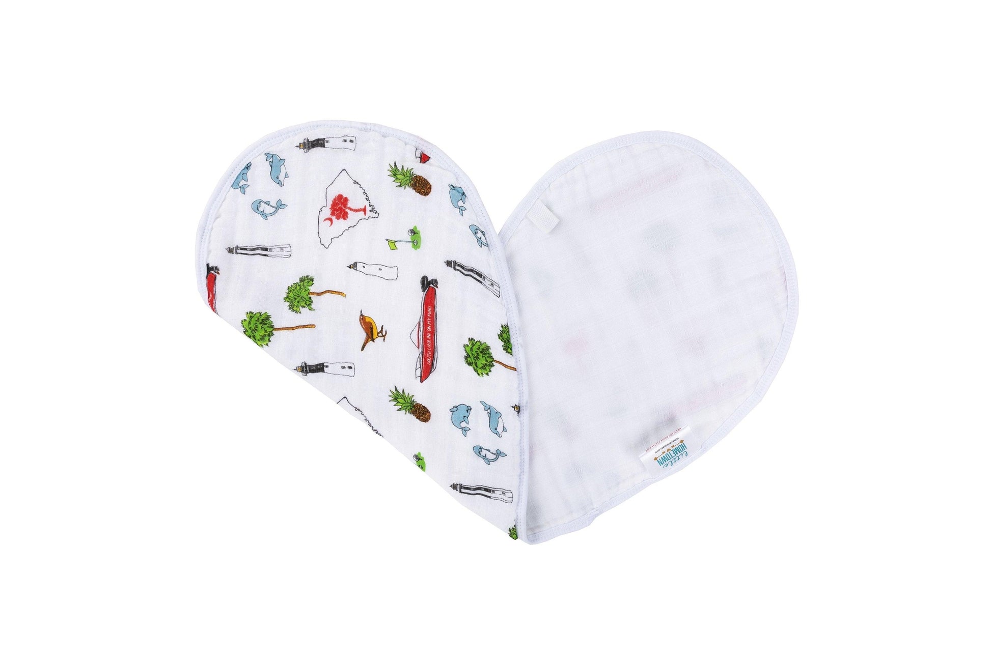 Gift Set: South Carolina Baby Boy Muslin Swaddle Blanket and Burp Cloth/Bib Combo - Little Hometown