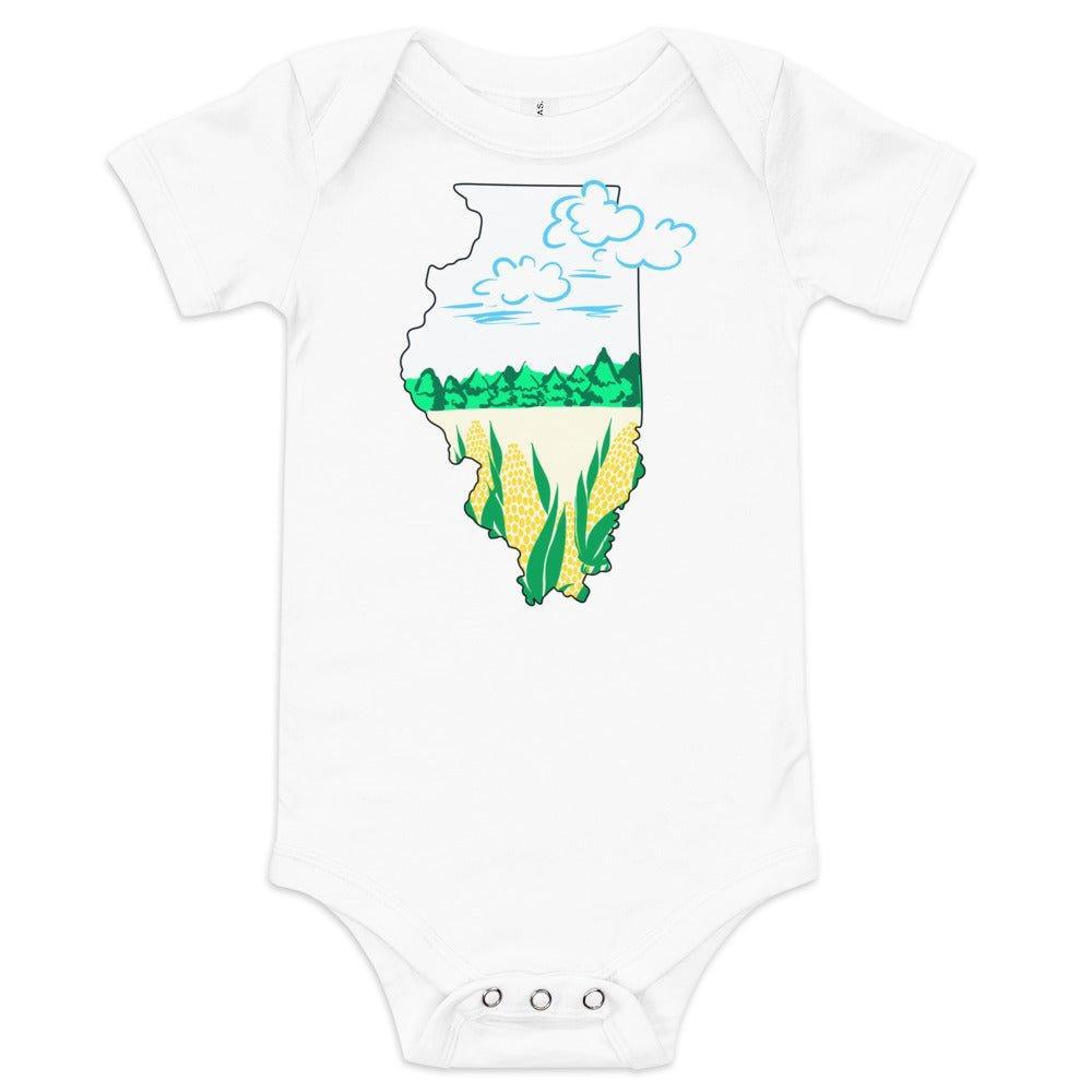 Illinois Cornfield Baby Onesie Everyday Newborn Outfit