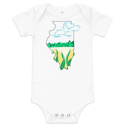 Illinois Cornfield Baby Onesie Everyday Newborn Outfit