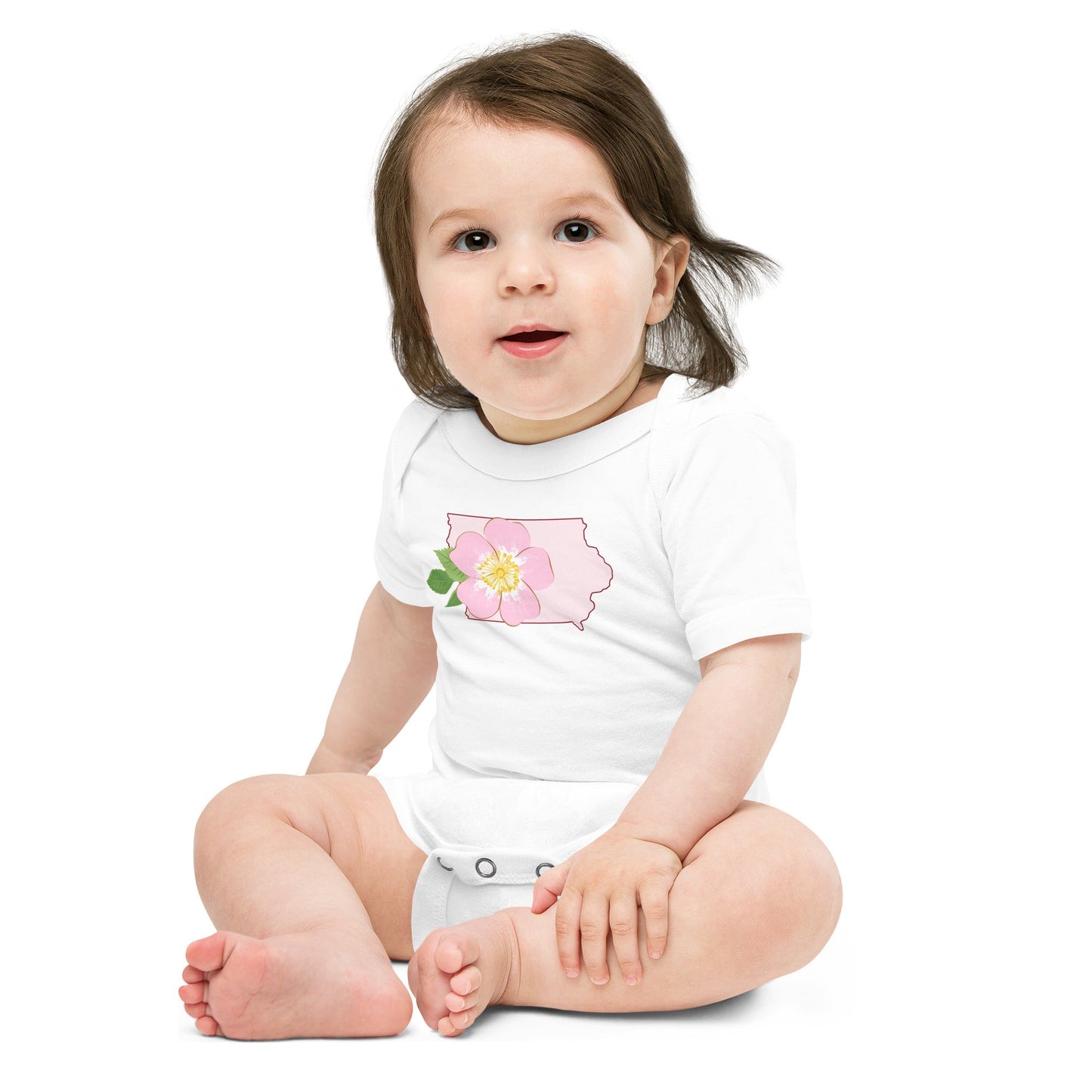 Iowa Prairie Rose Onesie - Little Hometown