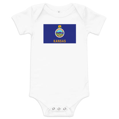 Kansas Flag Baby Onesie Newborn Bodysuit up to 18 Months