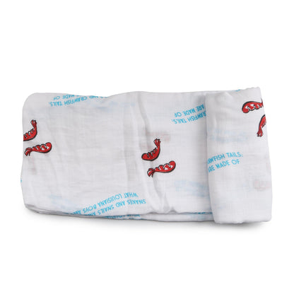 Louisiana Baby Boy Baby Muslin Swaddle Receiving Blanket Extra Large 47 x 47
