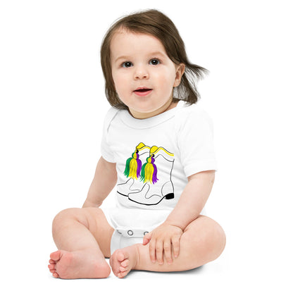 Mardi Gras Boots Baby Onesie - Little Hometown