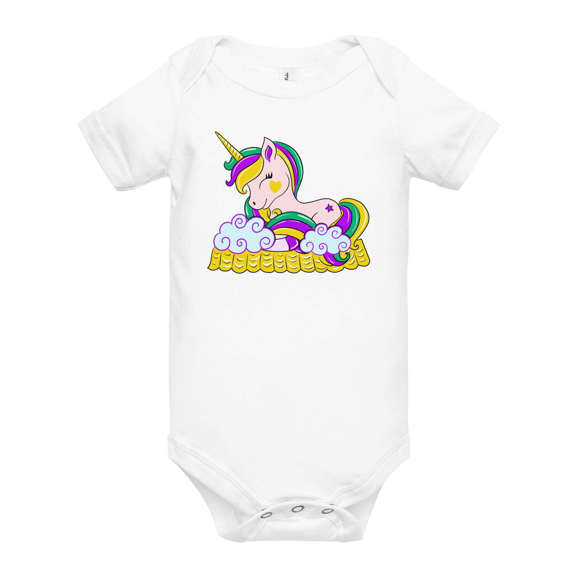 Mardi Gras Unicorn Baby Onesie - Little Hometown