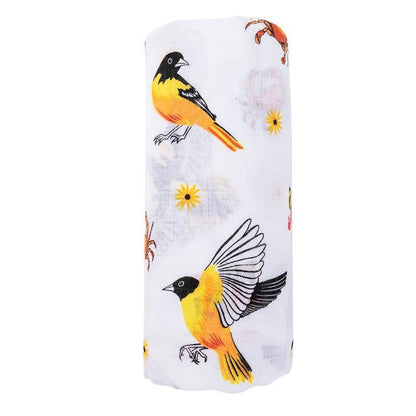 Maryland Baby Muslin Swaddle Receiving Blanket Made to Grow with Your Little One