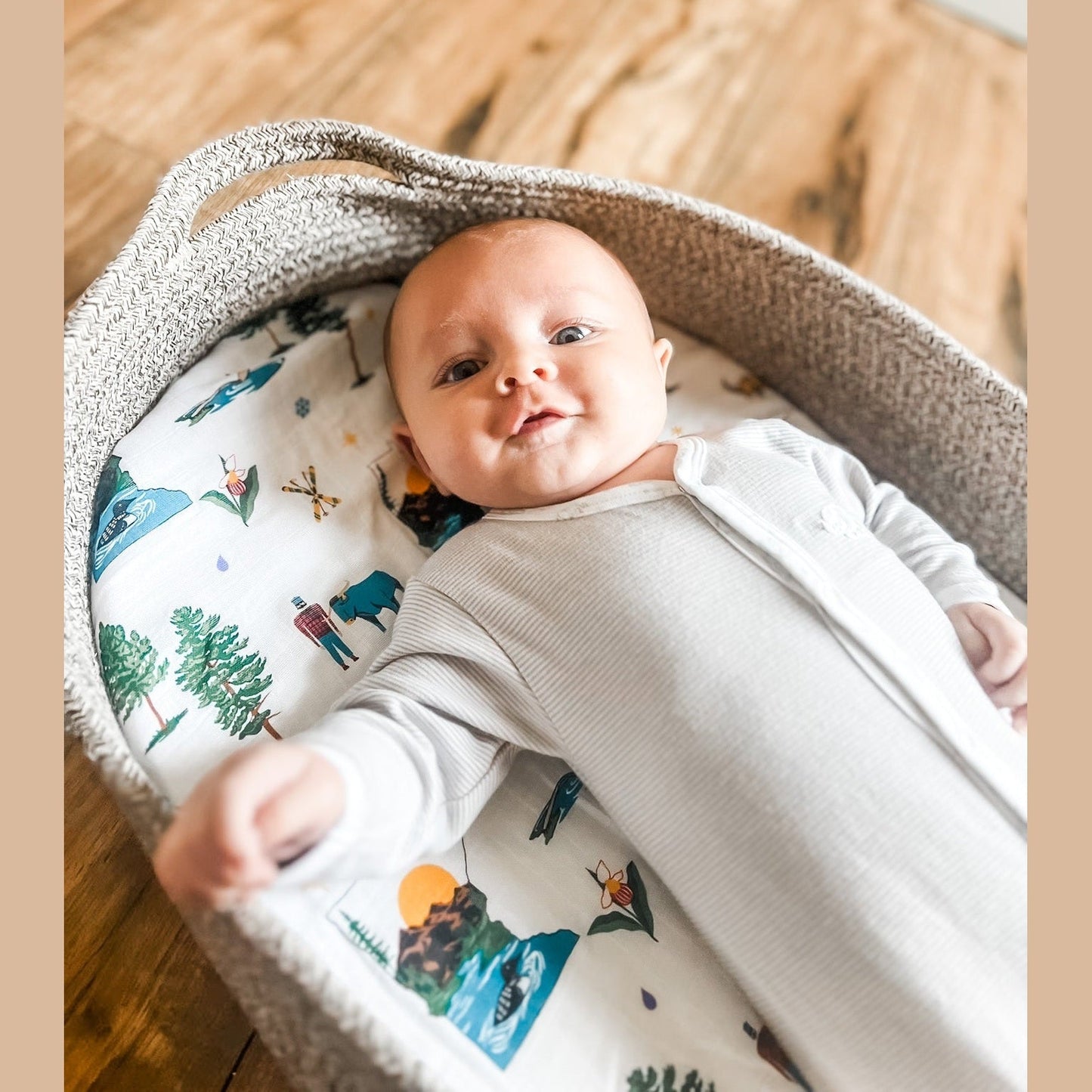 Minnesota Baby Muslin Swaddle Receiving Blanket - Little Hometown