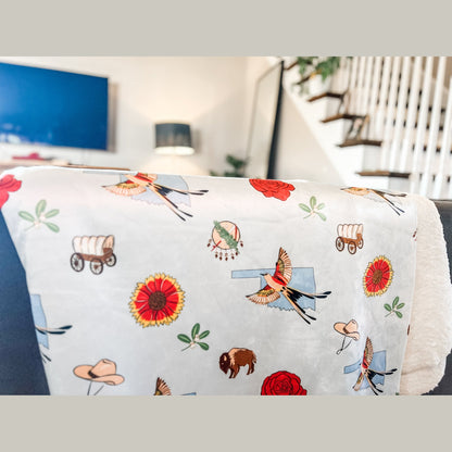 Oklahoma Plush Throw Blanket 60x80 - Little Hometown