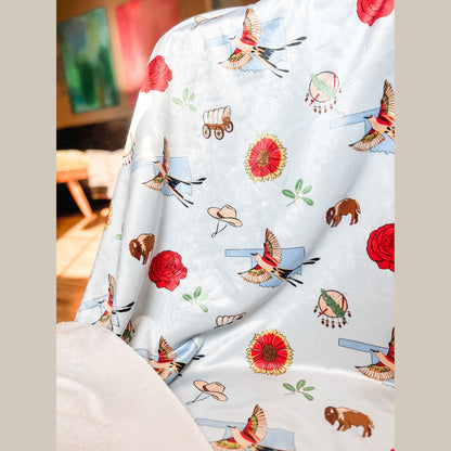 Oklahoma Plush Throw Blanket 60x80 - Little Hometown
