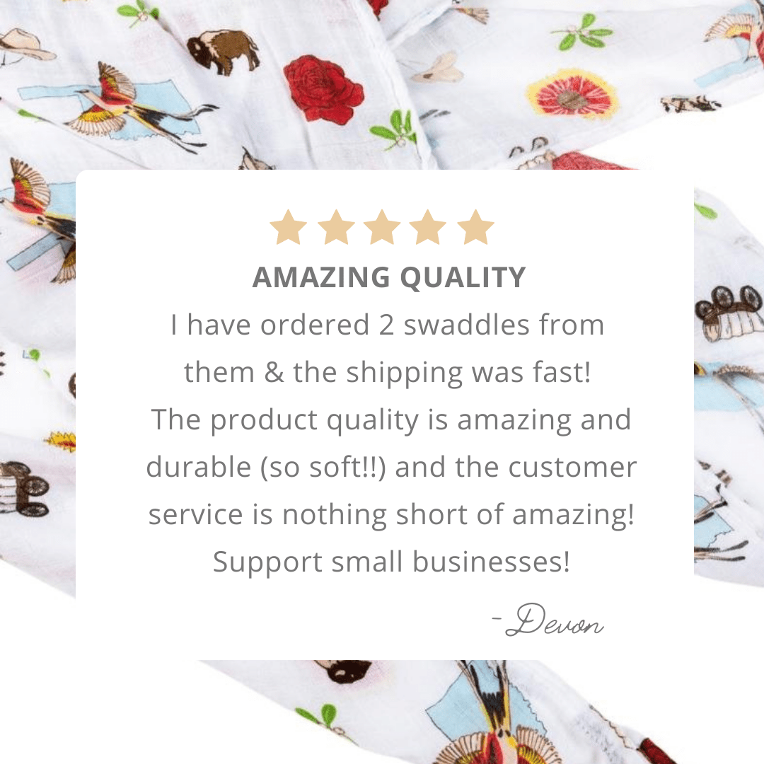 Oklahoma Baby Swaddle Blanket Made to Grow with Your Little One