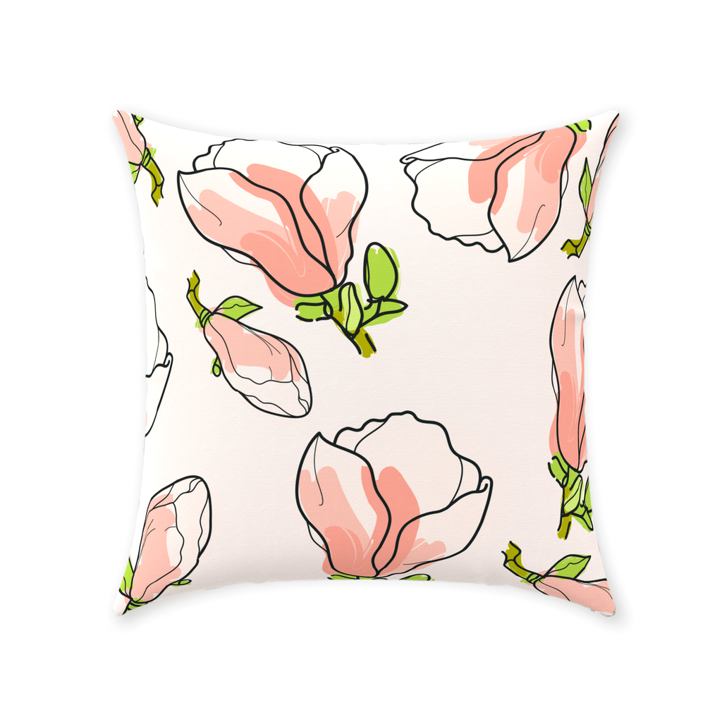 Pink Magnolia Pillow - Little Hometown